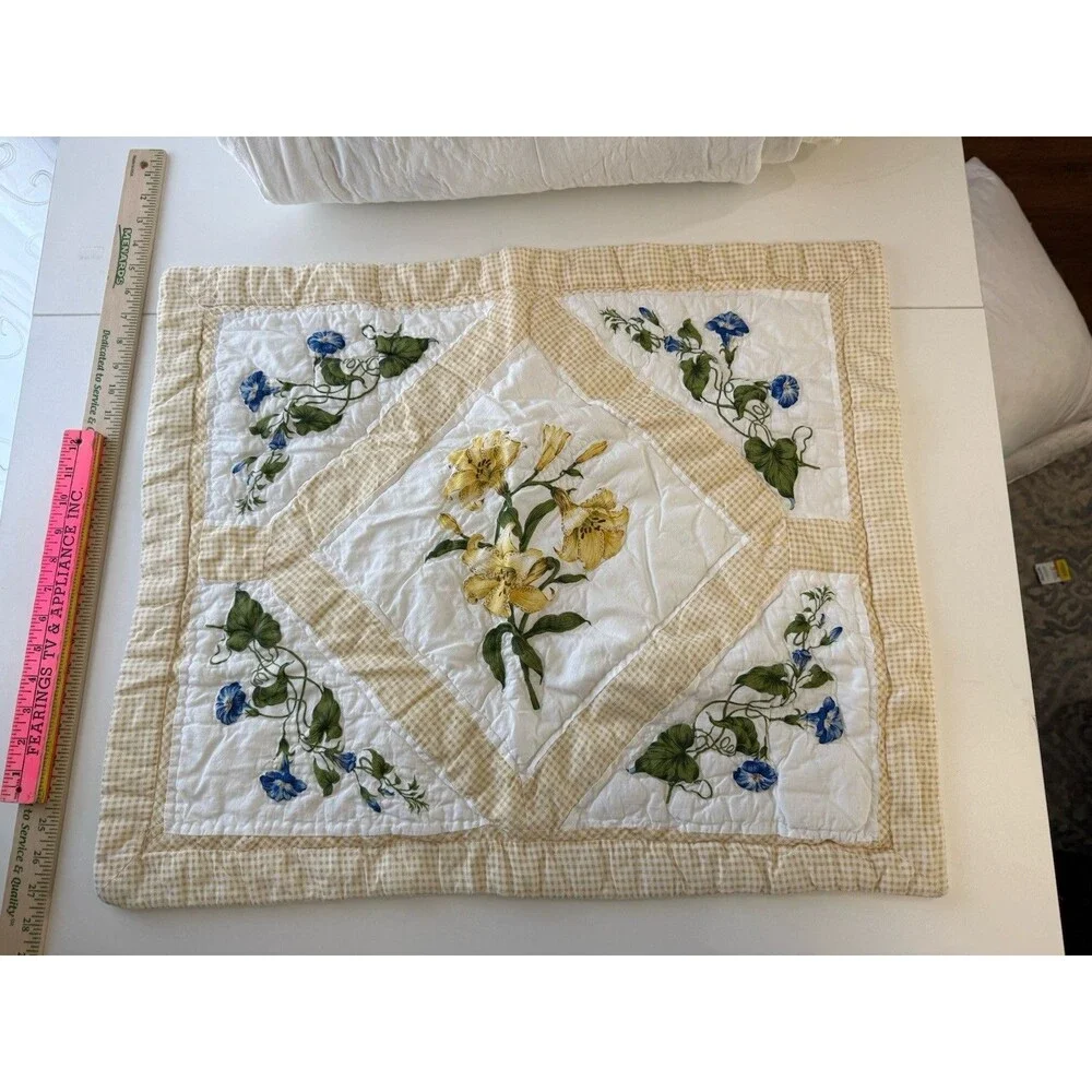 Quilt 80x80 Inches Yellow Farm House Cottagecore With 2 Shams